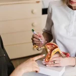Physician reviewing ultrasound and AMH results during donor screening