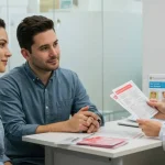 Intended parents reviewing an egg donor profile document